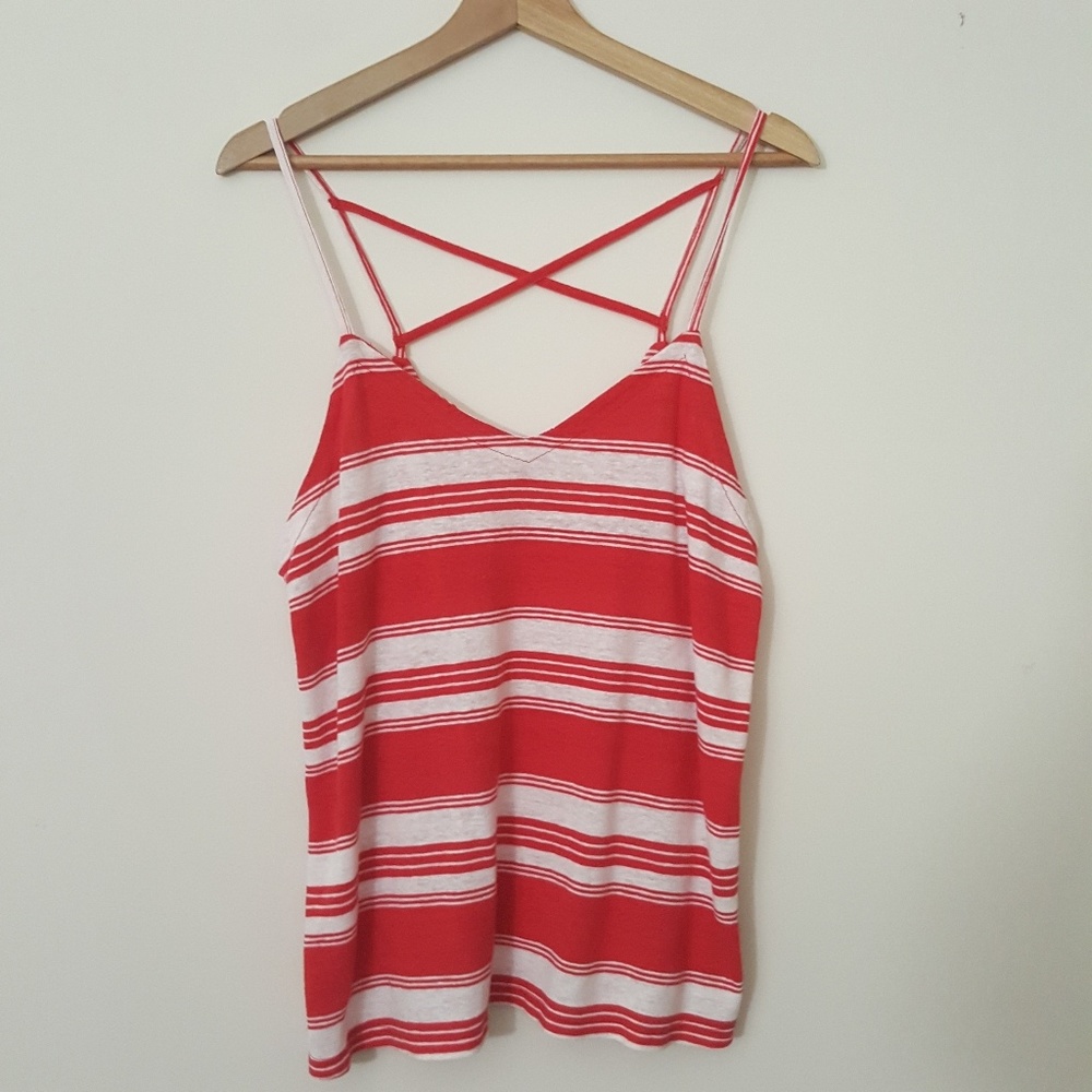 -Universal thread size large spaghetti strap tank
